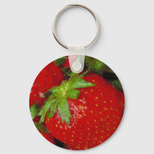 Süße Sommer-Erdbeeren Schlüsselanhänger