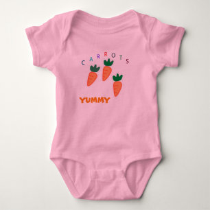 Süße Sommer Karotten Lecker Baby Rosa Strampler