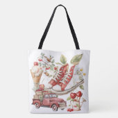 Süße Sommer Kirschen Denim Jacke Tasche (Rückseite)