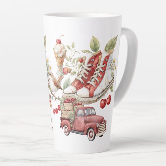 Süße Sommer-Kirschen Milchtasse (Rechte Ecke)