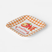 Süße Sommer-Pfirsich-Geburtstagsfeier  Pappteller (Gewinkelt)