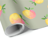 Süße Sommer-Pfirsich-Muster-Wrap-Papier Geschenkpapier (Rolleneckpunkt)