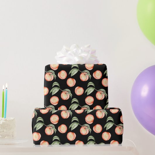 Süße Sommer-Pfirsich-Muster-Wrap-Papier Geschenkpapier (Partygeschenke)