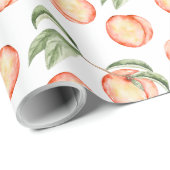 Süße Sommer-Pfirsich-Muster-Wrap-Papier Geschenkpapier (Rolleneckpunkt)