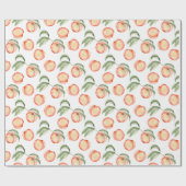 Süße Sommer-Pfirsich-Muster-Wrap-Papier Geschenkpapier (Flach)