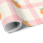 Süße Sommer-Pfirsich-Muster-Wrap-Papier Geschenkpapier (Rolleneckpunkt)
