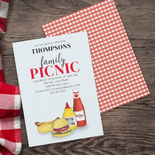 Süße Sommer-Picknick-Trendy-Cookout-Whimsical Einladung