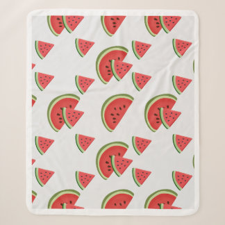 Süße Sommer-Scheibe Nahtloses Wassermelonen-Muster Sherpadecke