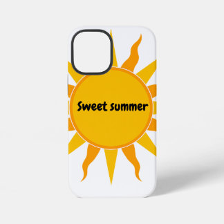 Süße Sommer-Sonne Grafik Weißes Handyhülle iPhone 12 Mini Hülle