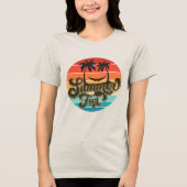 Süße Sommer-Spaß-Wortkunst Tri-Blend Shirt (Vorderseite)