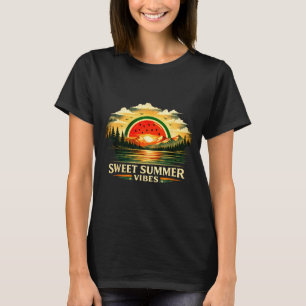 Süße Sommer Stimmung Wassermelone Sonnenuntergang T-Shirt