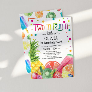 Süße Sommer TWO-tti Fruitti Frucht 2. Geburtstag Einladung
