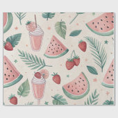 Süße Sommer-Verpackungspapier Geschenkpapier (Flach)