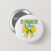 Süße Sommer-Vibes Zitrone und Gänseblümchen-Schlei Button (Vorne & Hinten)