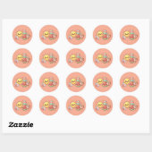 Süße Sommerfreunde-Stickerbogen Runder Aufkleber (Blatt)