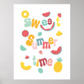 Süße Sommerfruchtgestaltung. Poster (Vorne)