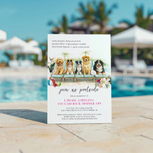 Süße Sommerhunde   Tropische Poolparty Einladung