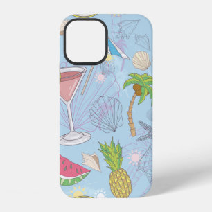 Süße Sommerillustrationsmuster mit Wassermelone, iPhone 12 Hülle