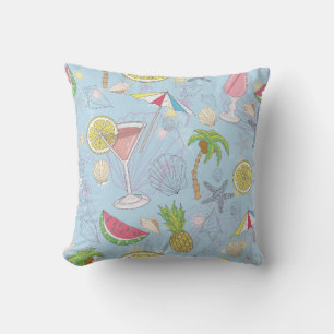 Süße Sommerillustrationsmuster mit Wassermelone,  Kissen