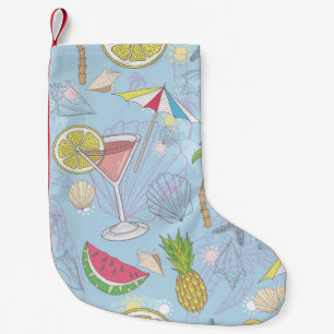 Süße Sommerillustrationsmuster mit Wassermelone, Kleiner Weihnachtsstrumpf
