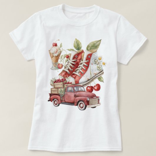 Süße Sommerkirschen T-Shirt (Design vorne)