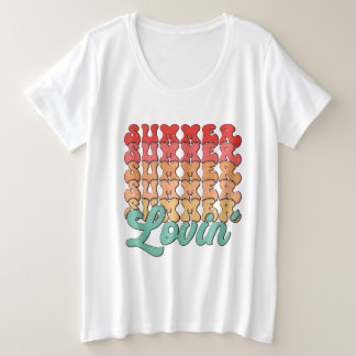 Süße Sommerliebe Wortkunst Große Größe T-Shirt