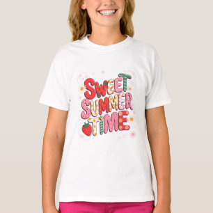 Süße Sommerzeit Coquette Erdbeere Retro Strand T-Shirt
