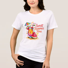 Süße Sommerzeit T-Shirt - Glückliches Warmwetter  Tri-Blend Shirt