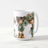 SÜSSE, SONDERBARE KLEINE IRISCHE MÄDCHEN KAFFEETASSE (VorderseiteRechts)