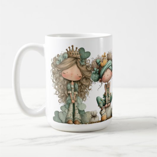 SÜSSE, SONDERBARE KLEINE IRISCHE MÄDCHEN KAFFEETASSE (Links)
