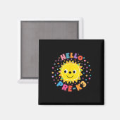 Süße Sonne Hallo Pre-k3 Magnet (Vorderseite/Rückseite)