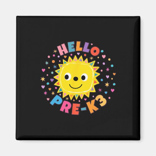 Süße Sonne Hallo Pre-k3 Magnet (Vorne)