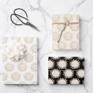 Süße Sonnen Hintergrund Geschenkpapier Set
