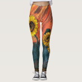 Süße Sonnenblume Leggings (Vorderseite)