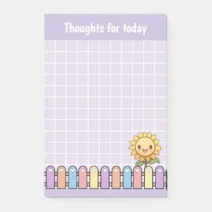 Süße Sonnenblumen Flieder Gedanken Für Heute Post-it Klebezettel