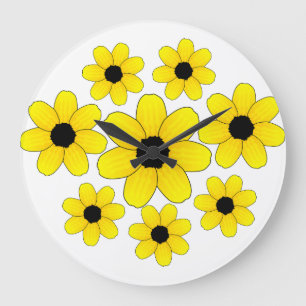 süße Sonnenblumen für ein schönes Zuhause Große Wanduhr