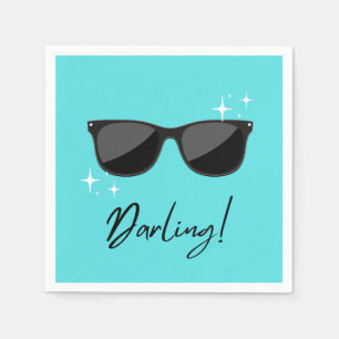 Süße Sonnenbrille Serviette