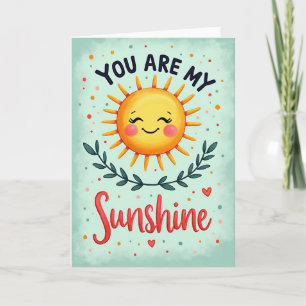 Süße Sonnengeburtstagskarte Karte