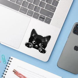Süße spähende Katze Aufkleber