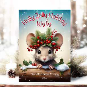 Süße spähende Maus Holly & Berry Jolly Weihnachten