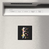 Süße spähende Osterhasen Blumen Frühling Eier Ki Magnet (In Situ (Geschirrspüler))