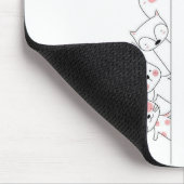 Süße spähende Tiere "Bitte lächeln" Whimsical Spir Mousepad (Ecke)