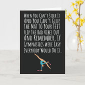 Süße Spaß Turnkarten Schwebebalken Kinderparty Karte (Gelbe Blume)