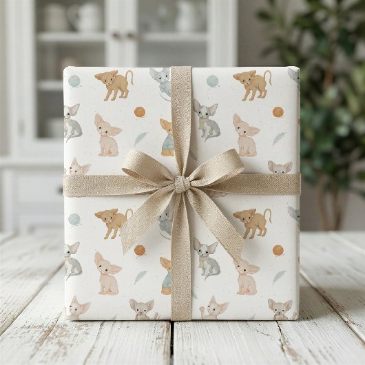 Süße Sphinx-Katzen-Geschenkverpackung für Haustier Geschenkpapier