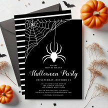 Süße Spinne Schwarz-Weiß Halloween-Party