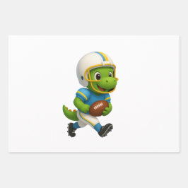Süße sportliche Dinosaurier – Sportliche Dinos Pap Geschenkpapier Set
