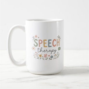 Süße Sprachtherapie Florale SLP Sprach- und Sprach Kaffeetasse
