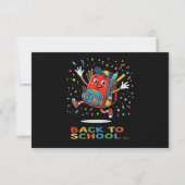 Süße springende Schultasche, Back-to-School-Design Dankeskarte (Vorderseite)