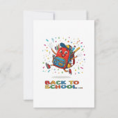 Süße springende Schultasche, Back-to-School-Design Dankeskarte (Rückseite)