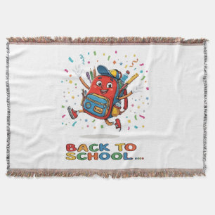 Süße springende Schultasche, Back-to-School-Design Decke
